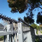 Double horizontal fence top spikes