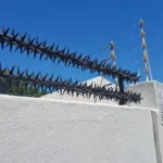 Double vertical wall top spikes