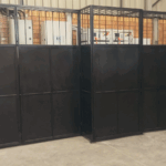 Large solar battery and controller cage