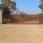 Large double sliding gate for equestrian property