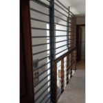 Landing security swing gate and balustrade extension