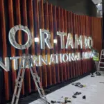 O R Tambo airport sign in progress